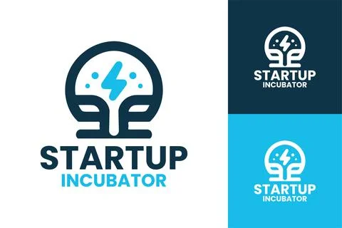 Professional Startup Incubator Logo 스톡 일러스트