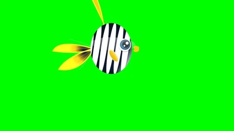 Professional Striped Moving with Fish Green Screen Element Video stock 336959093