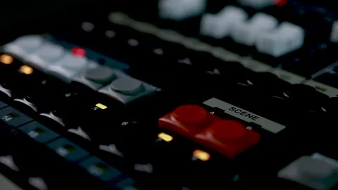 Professional Studio Console with Multiple Buttons and Controls 库存影片 340243236