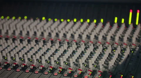 Professional Studio Equipment with Sound Controller and Equalizer Stock Footage 52155882