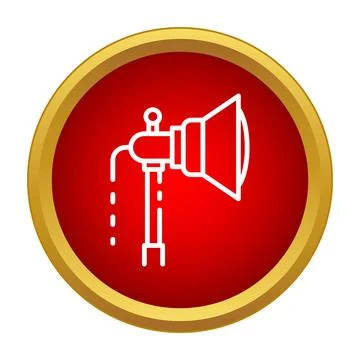Professional studio flash light equipment icon design Stock Illustration