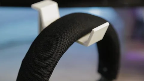 Professional studio headphones close-up, camera movement 库存影片 306149599