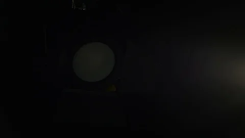 Professional Studio Light Being Slowly Turned on with Beautiful Lens Flares 스톡 동영상 92785959