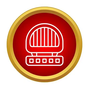Professional studio microphone icon for recording audio Stock Illustration