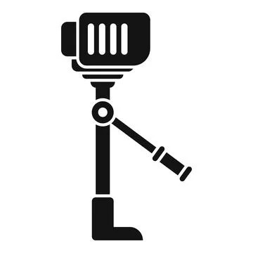Professional studio microphone standing on tripod for recording audio podcast Illustrazione stock
