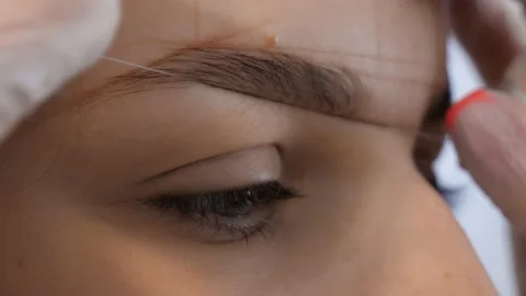 Professional styling eyebrows Stock-Footage 154245177