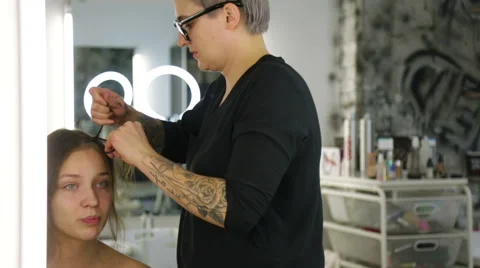 Professional stylists working on a way Stock Footage 68647705