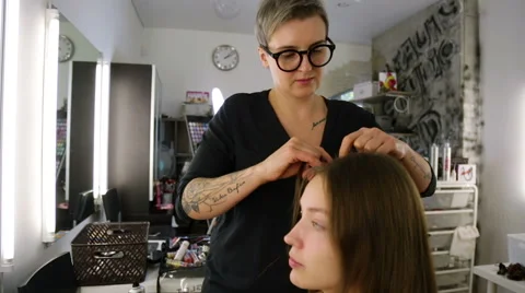 Professional stylists working on a way Stock Footage 68647890