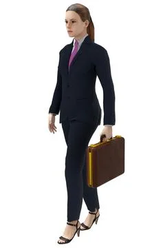 A professional in a suit carrying a briefcase Stock Illustration