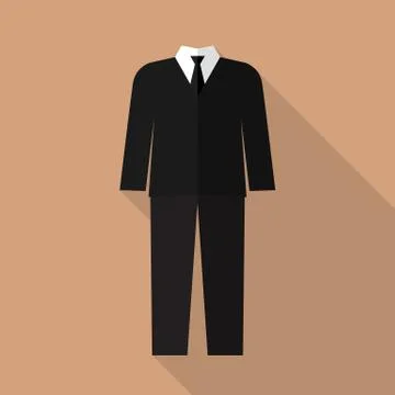 Professional suit flat icon Stock Illustration