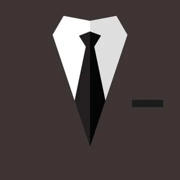 Professional suit flat poster Stock Illustration