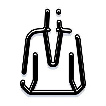 Professional suit jacket minimalist outline icon concept Stock Illustration