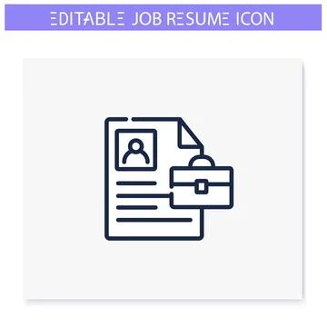 Professional summary line icon. Editable stroke Stock Illustration