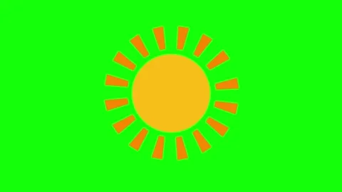 Professional Sun Moving with Flag Green Screen Element Stock Footage 341337489