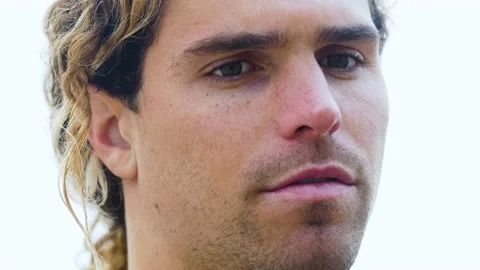 Professional surfer Alex Botelho talks about love and passion for big waves Stock Footage 158691501