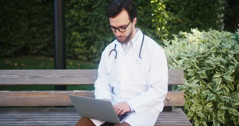 Professional surgeon writes dissertation about treatments Video stock 220688341