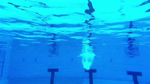Professional swimmer doing butterfly stroke Stock Footage 39810771