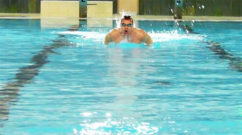 Professional swimmer Stock Footage 39813666