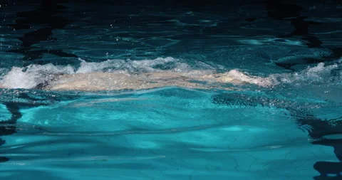 Professional swimmer in the pool Stock Footage 283035942