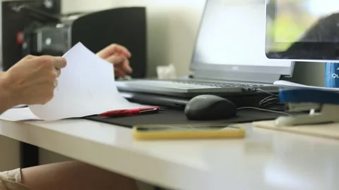 Professional taking care of business. Completing forms and documentation Stock Footage 250523035