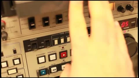 Professional tape recorder Stock Footage 8962644