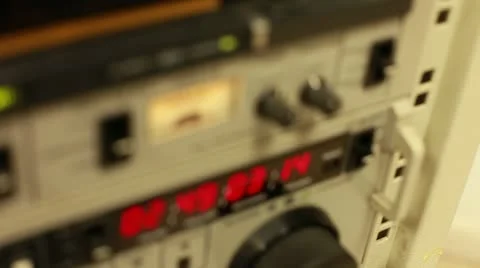 Professional tape recorder Stock Footage 8963312