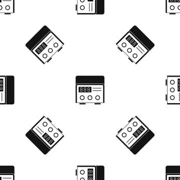Professional tattoo machine pattern seamless black 스톡 일러스트