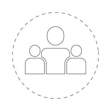 Professional Team User Group Icon Vector for Corporate Networking and Commu.. Stock Illustration