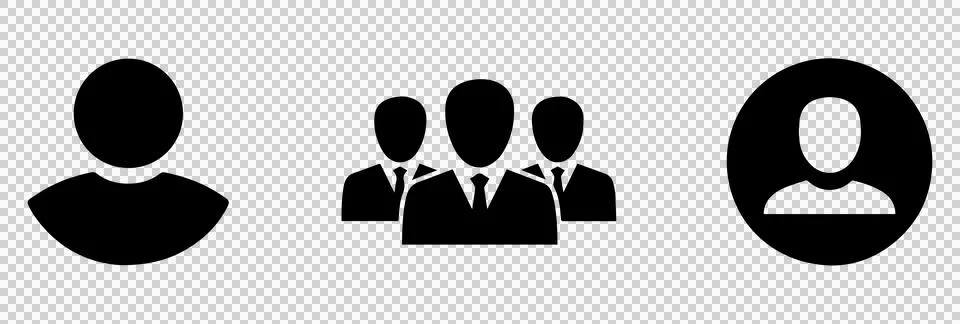 Professional teamwork concept with sleek silhouettes. Stock Illustration