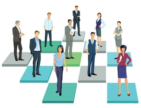 Professional, teamwork, presentation Stock Illustration