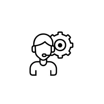 Professional tech support concept icon Stock Illustration