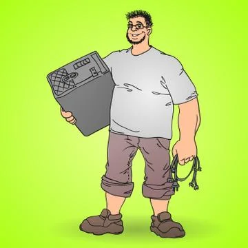 Professional Technology Worker Stock Illustration