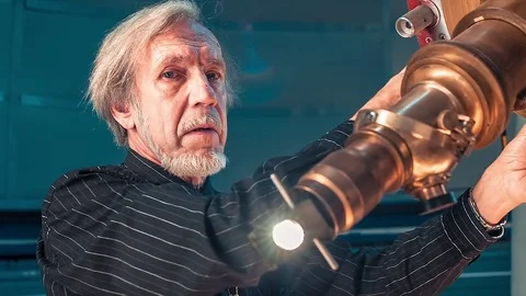 Professional Telescope In Observatory Video stock 73349957