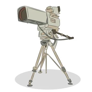 Professional Television Video Camera Stock Illustration