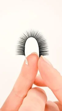 Professional tools and accessories for safe and precise lash application work Stock Photos