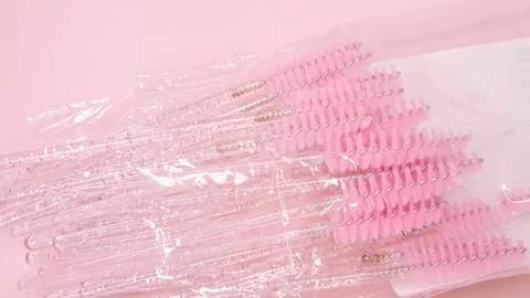 Professional tools and accessories for safe and precise lash application work Stock Photos