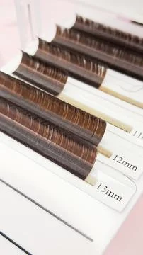 Professional tools and accessories for safe and precise lash application work Stock Photos