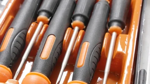 Professional tools for clocks and mobile phones close-up Stock Footage 70427034