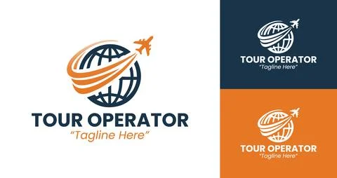 Professional Tour Operator Logo Stock Illustration