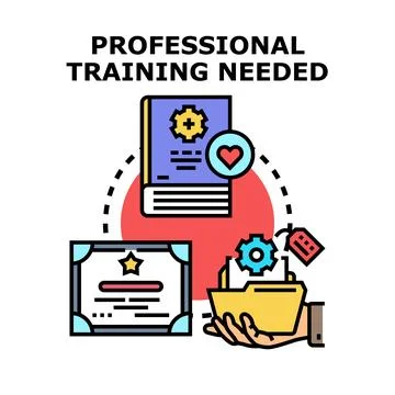Professional training career education development concept needs Stock Illustration