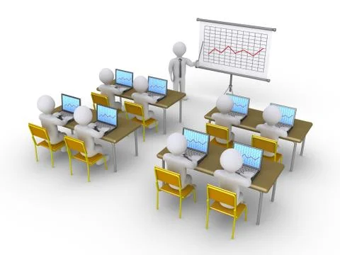 Professional training of company Illustrazione stock