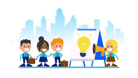 Professional training, education, online tutorial, online business course. Stock Illustration