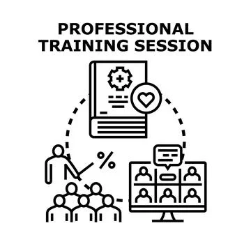 Professional training session concept vector illustration Stock Illustration