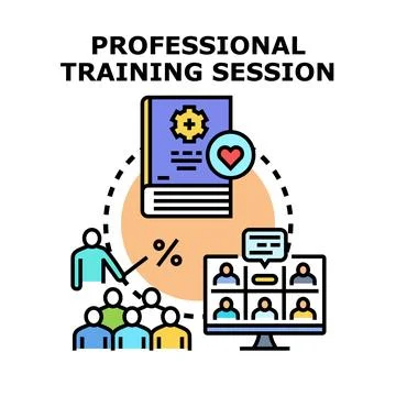 Professional training session concept vector illustration Stock Illustration