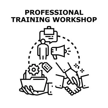 Professional training workshop concept vector illustration Stock Illustration