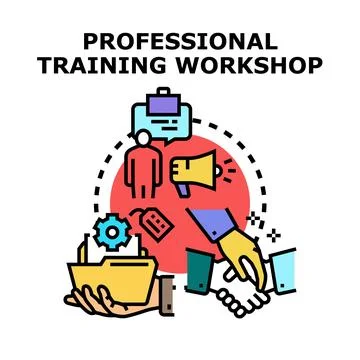 Professional training workshop concept vector illustration Stock Illustration