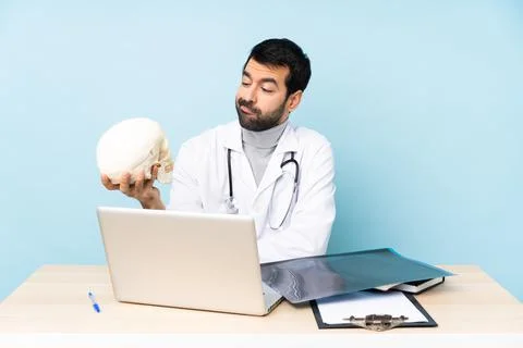 Professional traumatologist in workplace Stock Photos