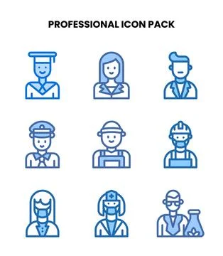 Professional Two Colour UI Icons Pack Illustrazione stock