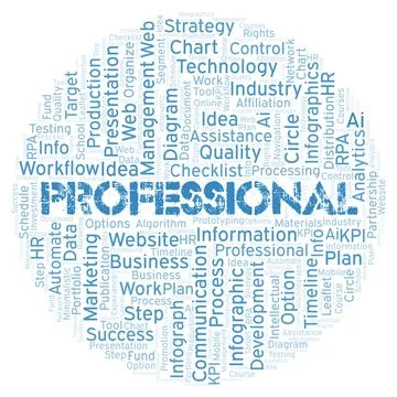 Professional typography word cloud create with the text only. イラスト素材