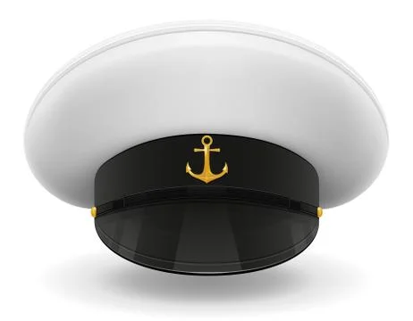 Professional uniform cap or captain sailor vector illustration Stock Illustration